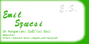 emil szucsi business card